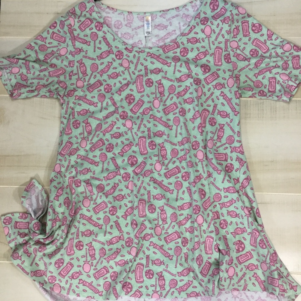 Lularoe Perfect Tee With Candy Pattern - image 1